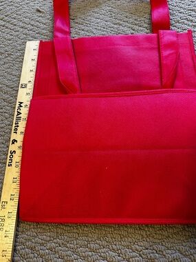 Bright Red Tote Bag with Double Handles
